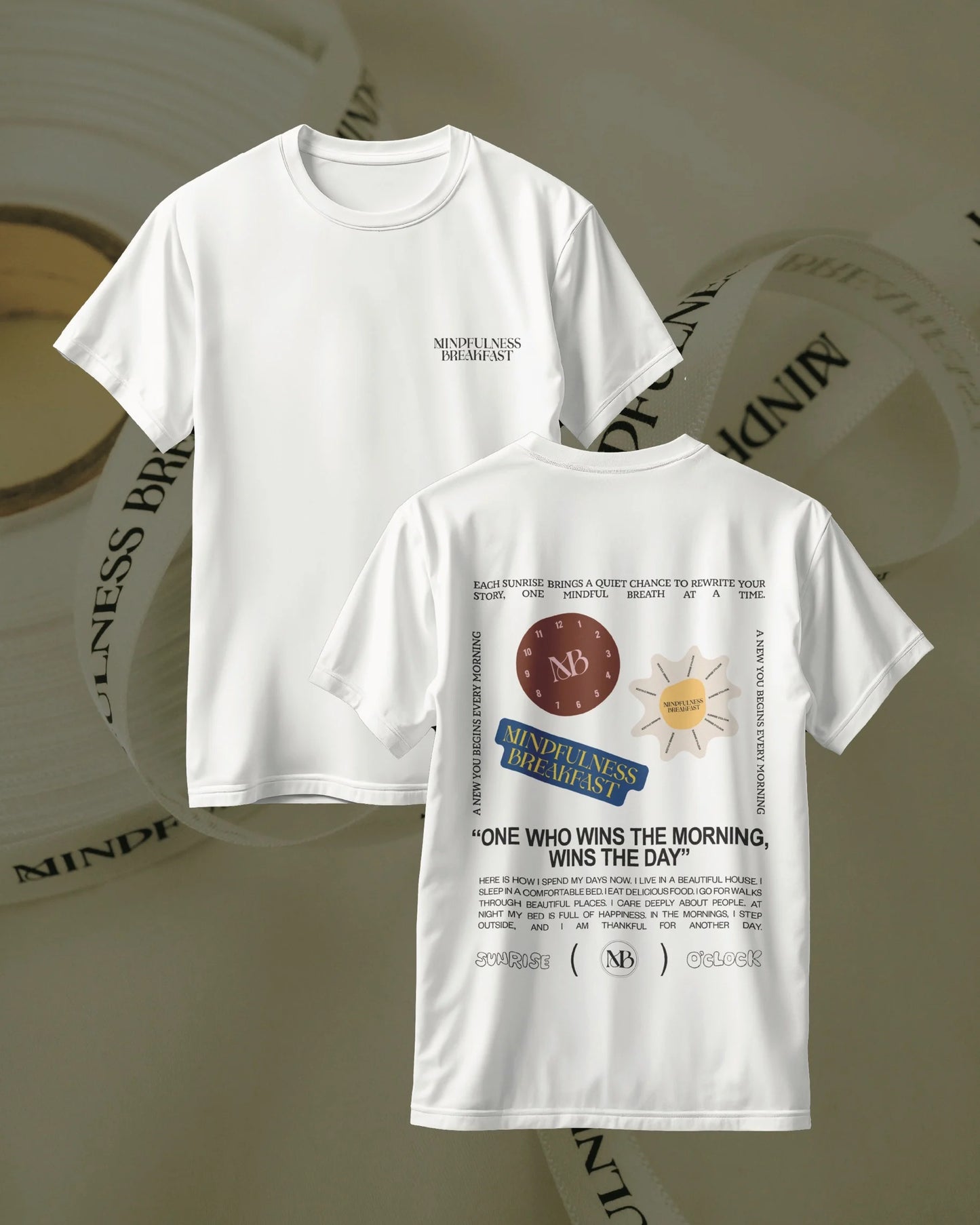 【予約販売】MINDFULNESS BREAKFAST × Miri Ogasawara T-shirt 🟥Sunrise O’Clock