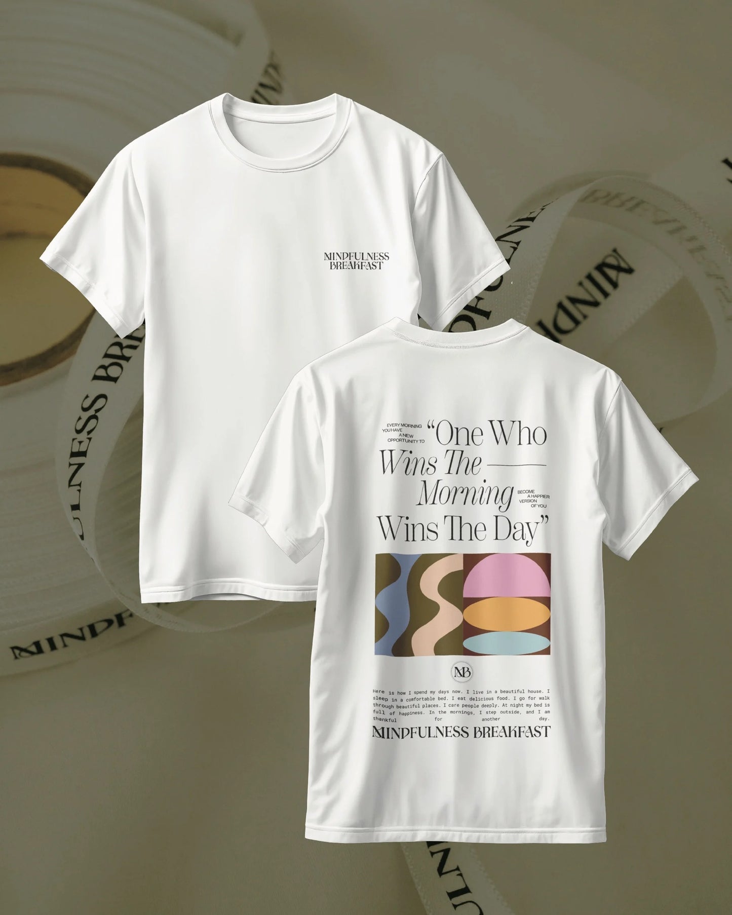 【予約販売】MINDFULNESS BREAKFAST × Miri Ogasawara T-shirt 🟦Daydream Flow