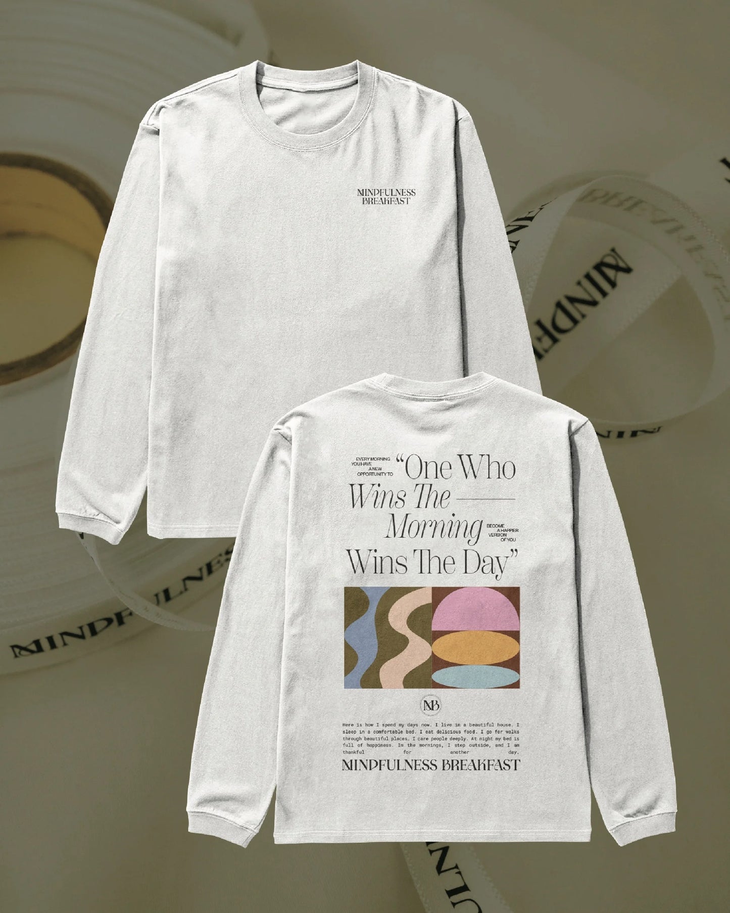 【予約販売】MINDFULNESS BREAKFAST × Miri Ogasawara ロンT 🟦Daydream Flow