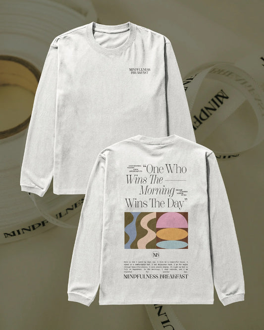 【予約販売】MINDFULNESS BREAKFAST × Miri Ogasawara ロンT 🟦Daydream Flow