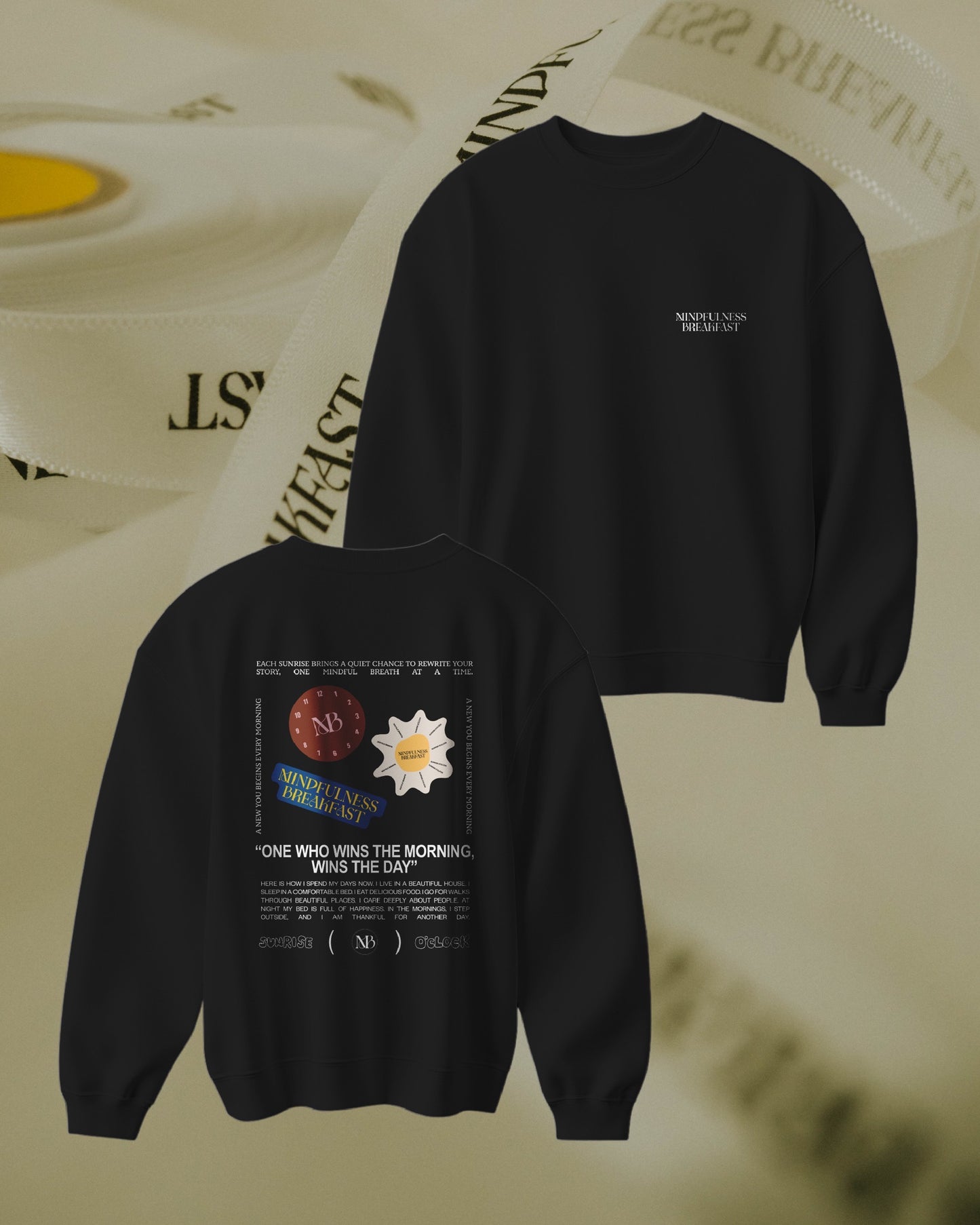 【予約販売】MINDFULNESS BREAKFAST × Miri Ogasawara スウェット  🟥Sunrise O’Clock