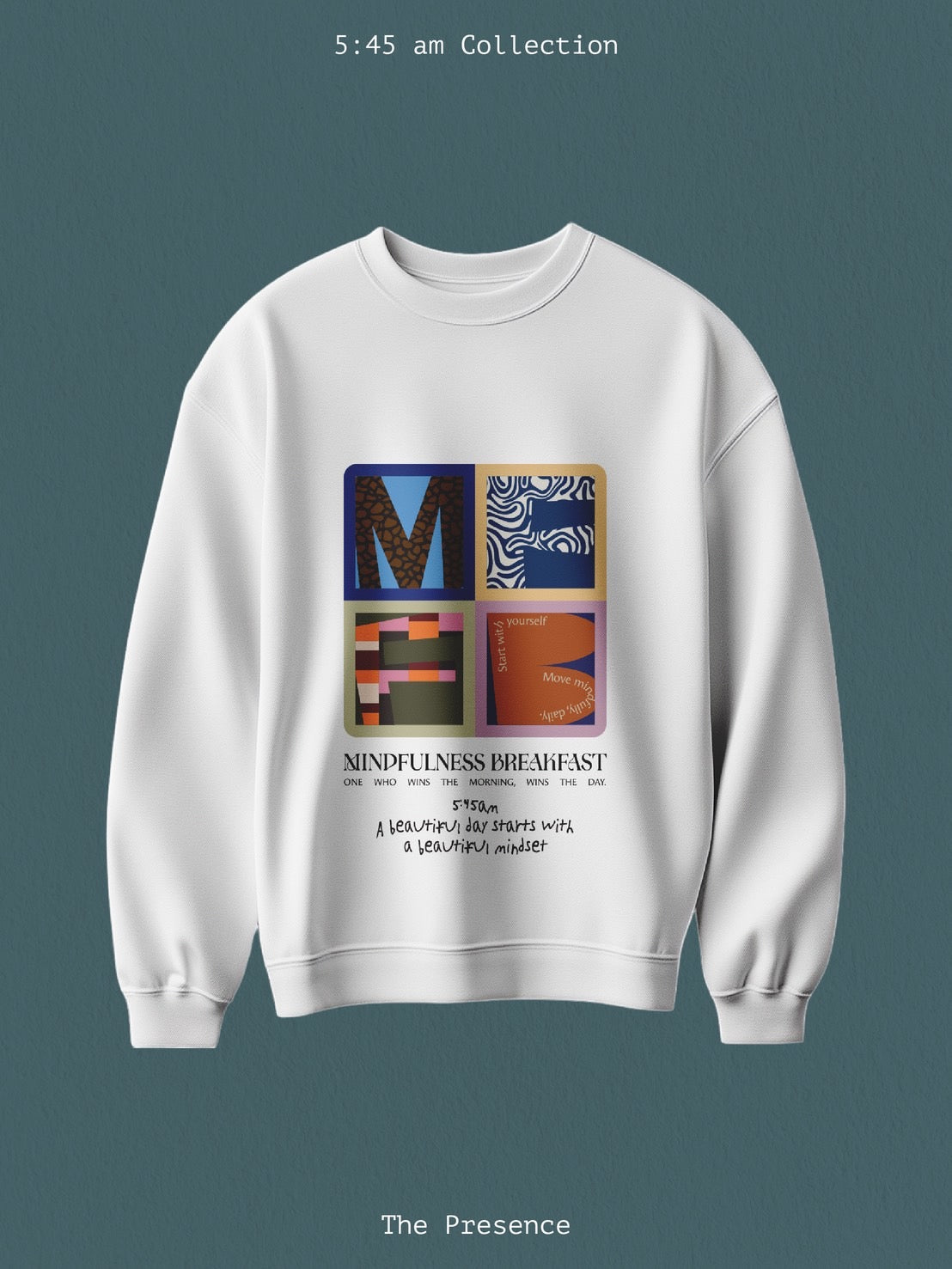 【予約販売】MINDFULNESS BREAKFAST × Miri Ogasawara スウェット  🟢The Presence / 自分らしく在ること