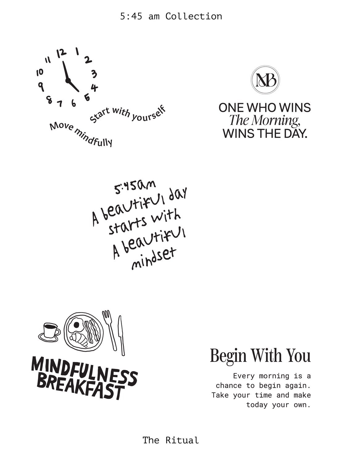 【予約販売】MINDFULNESS BREAKFAST × Miri Ogasawara スウェット  🟤The Ritual / 習慣