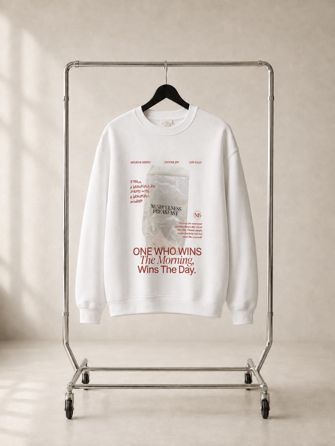 【予約販売】MINDFULNESS BREAKFAST × Miri Ogasawara スウェット  🟠The Beginning / はじまり