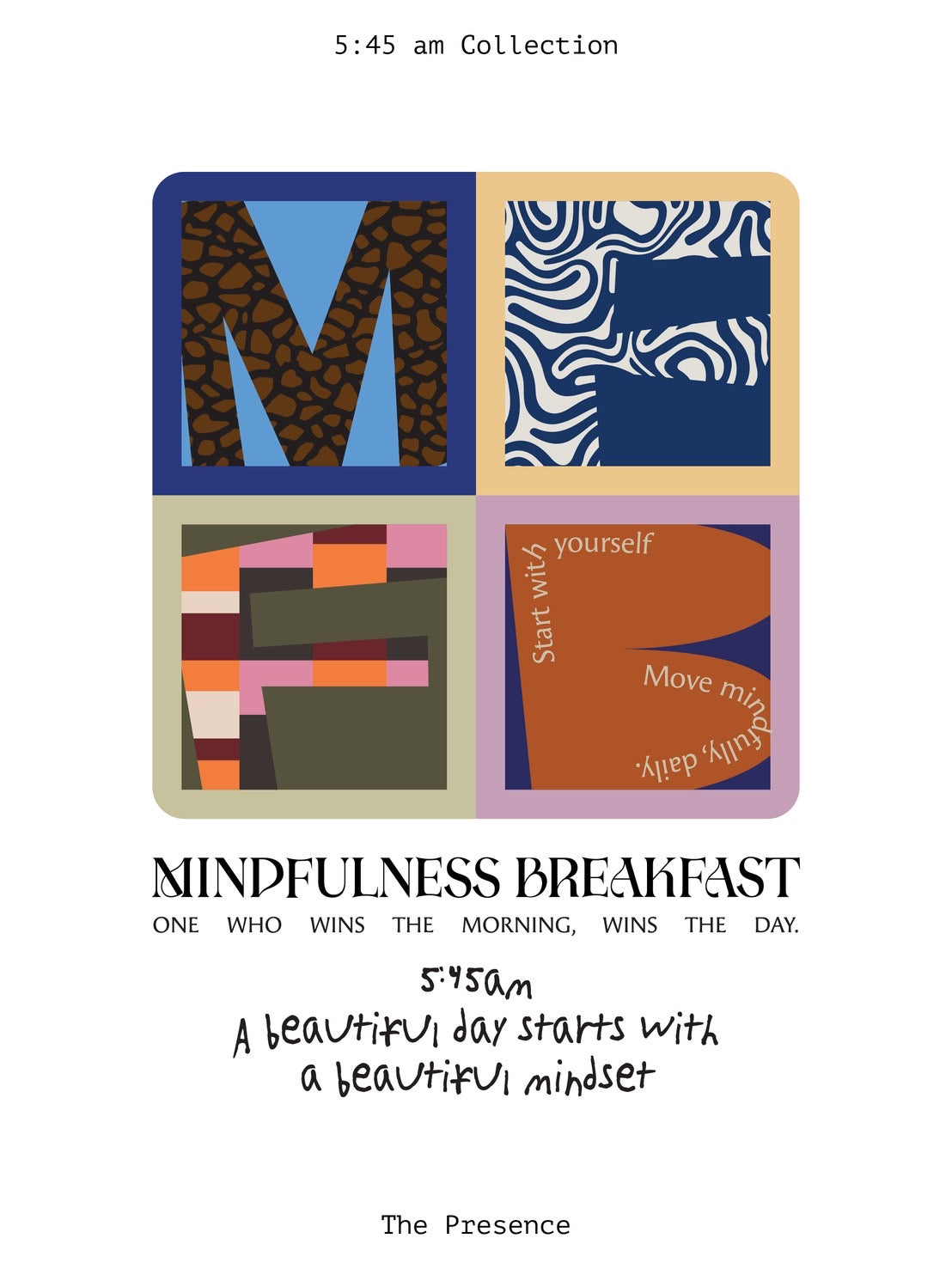 【予約販売】MINDFULNESS BREAKFAST × Miri Ogasawara スウェット  🟢The Presence / 自分らしく在ること