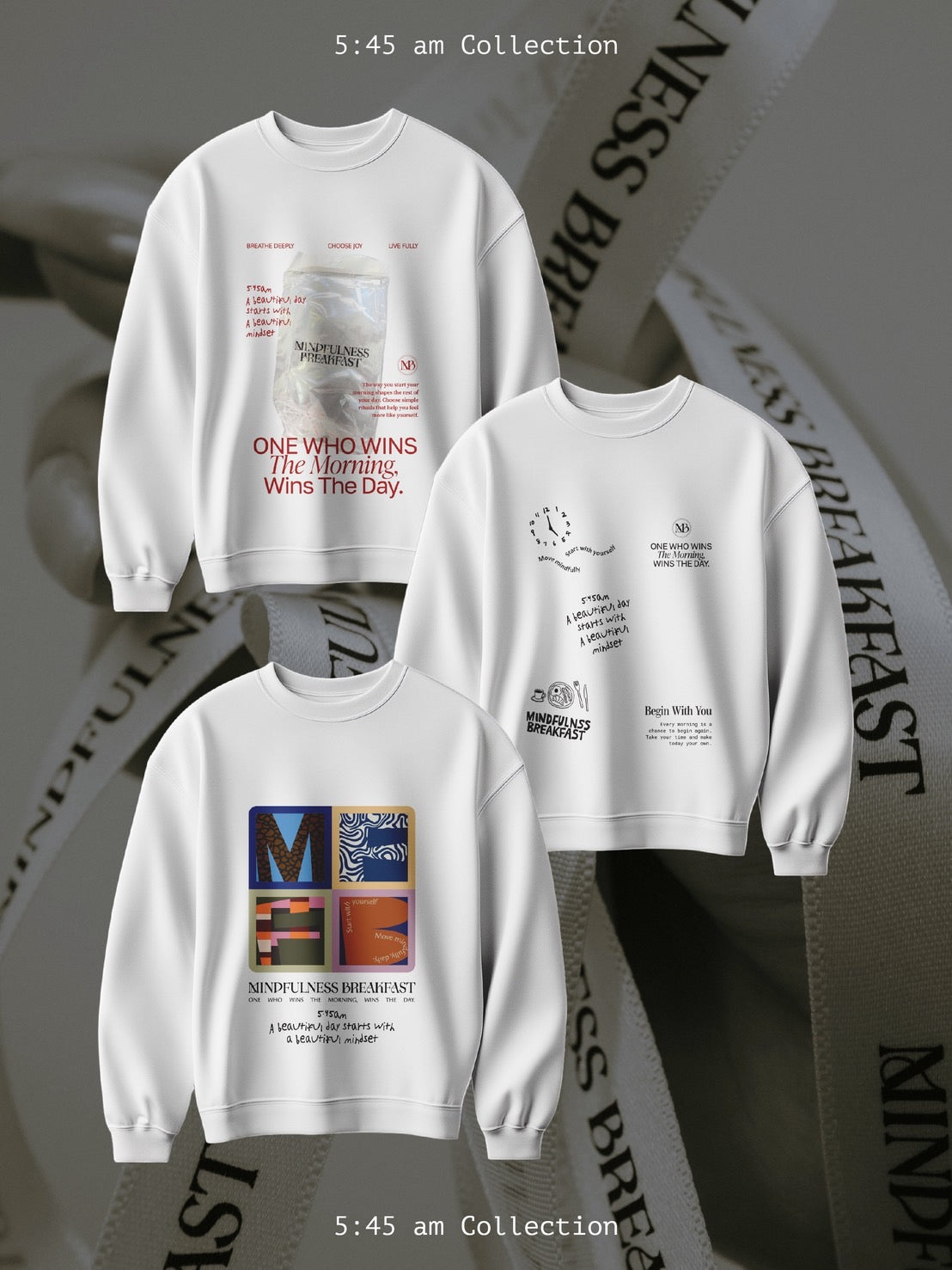 【予約販売】MINDFULNESS BREAKFAST × Miri Ogasawara スウェット  🟢The Presence / 自分らしく在ること
