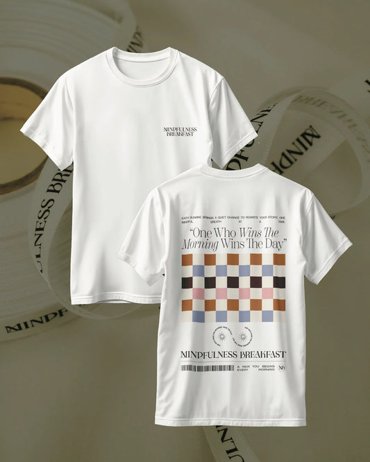 【予約販売】MINDFULNESS BREAKFAST × Miri Ogasawara T-shirt 🟧 Slow Pattern