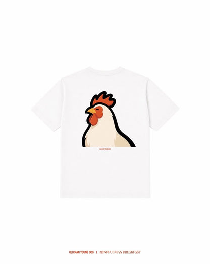 ニワトリTシャツ by OLD MAN YOUNG DOG × MINDFULNESS BREAKFAST